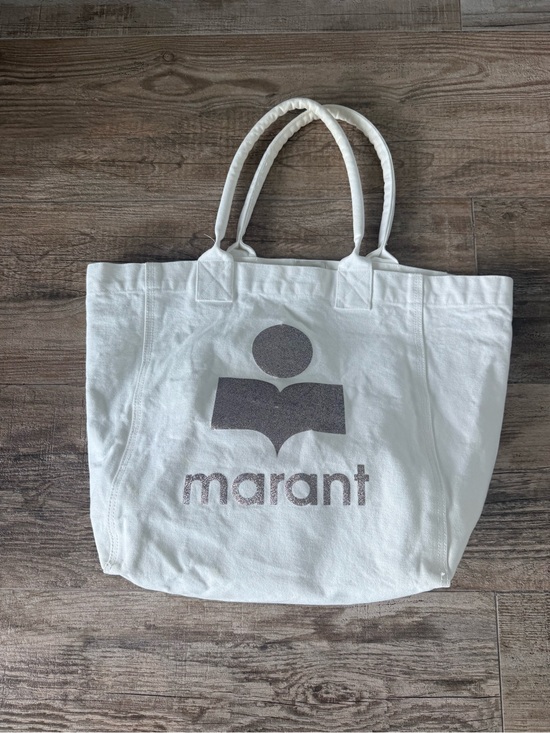 Isabel Marant Handbags - Isabel Marant White Canvas Tote with Gray Logo